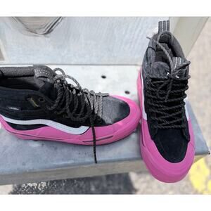 Vans MTE Cold Weather Primaloft High Top Sneakers Black Pink Women’s 8